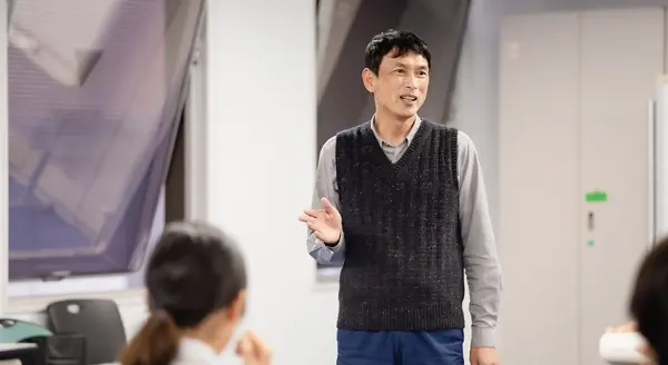 豊竹氏による社内研修風景